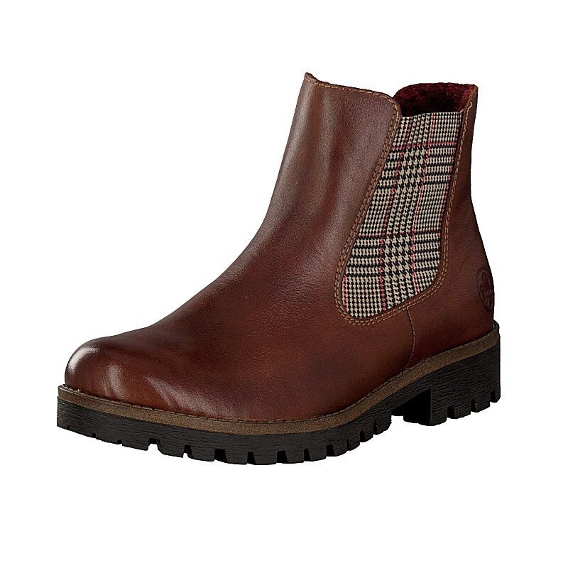 Damske Chelsea Cizmy Rieker 78570-25, Hnede